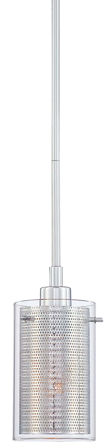 Image 2 George Kovacs Grid-II 1-Light Chrome Mini-Pendant