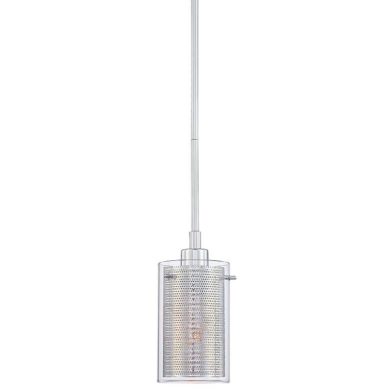 Image 2 George Kovacs Grid II 10" High Chrome Mini Pendant