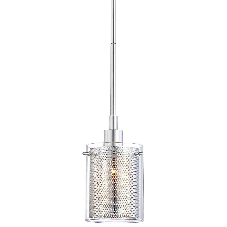 Image 1 George Kovacs Grid II 6" High Chrome Mini Pendant