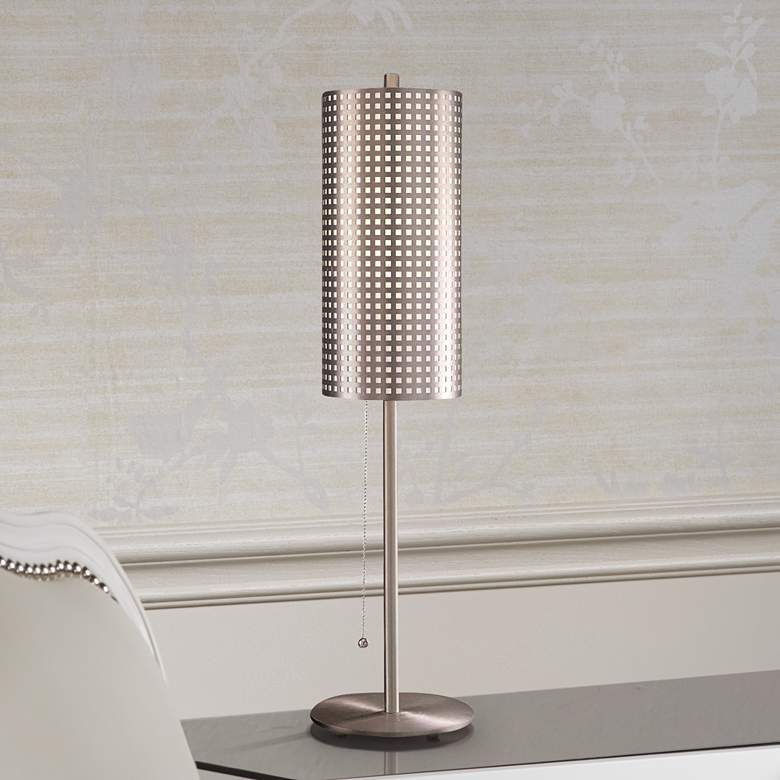 Image 1 George Kovacs Grid Stick Perforated Steel Table Lamp