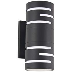 George Kovacs Groovin 12&quot; High Black LED Outdoor Wall Light