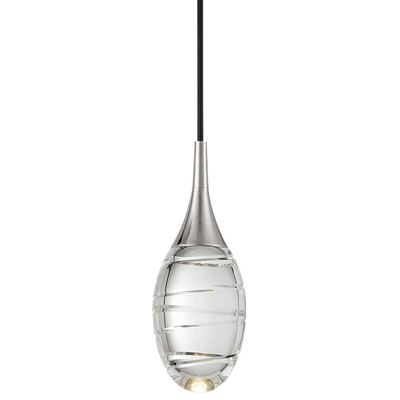 Image 1 George Kovacs Hail 4 1/4"W Polished Nickel LED Mini Pendant
