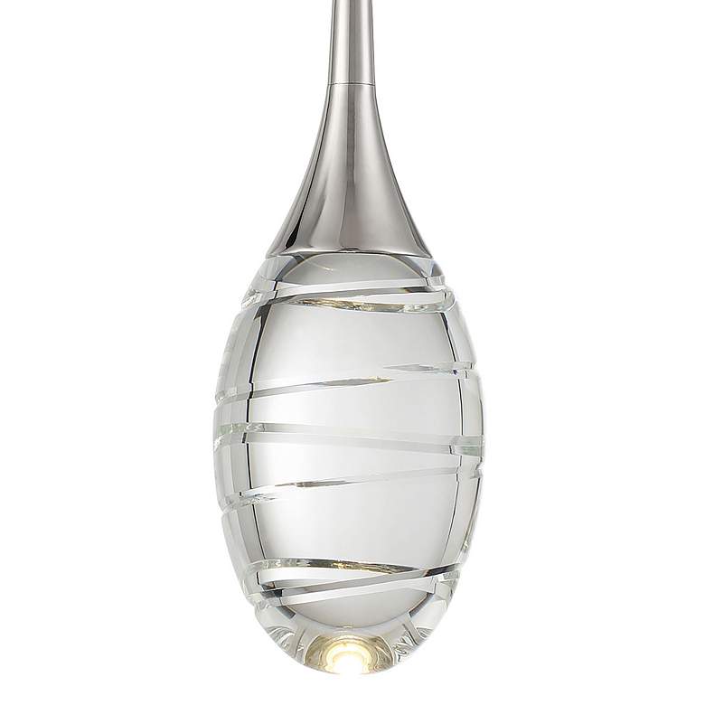 Image 3 George Kovacs Hail 4 1/4"W Polished Nickel LED Mini Pendant more views