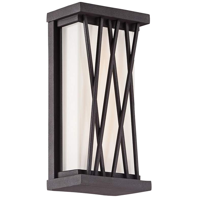 Image 1 George Kovacs Hedge 10"H LED Bronze Outdoor Wall Light