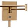4_George Kovacs Honey Gold LED Swing Arm Modern Plug-In Wall Lamp more views