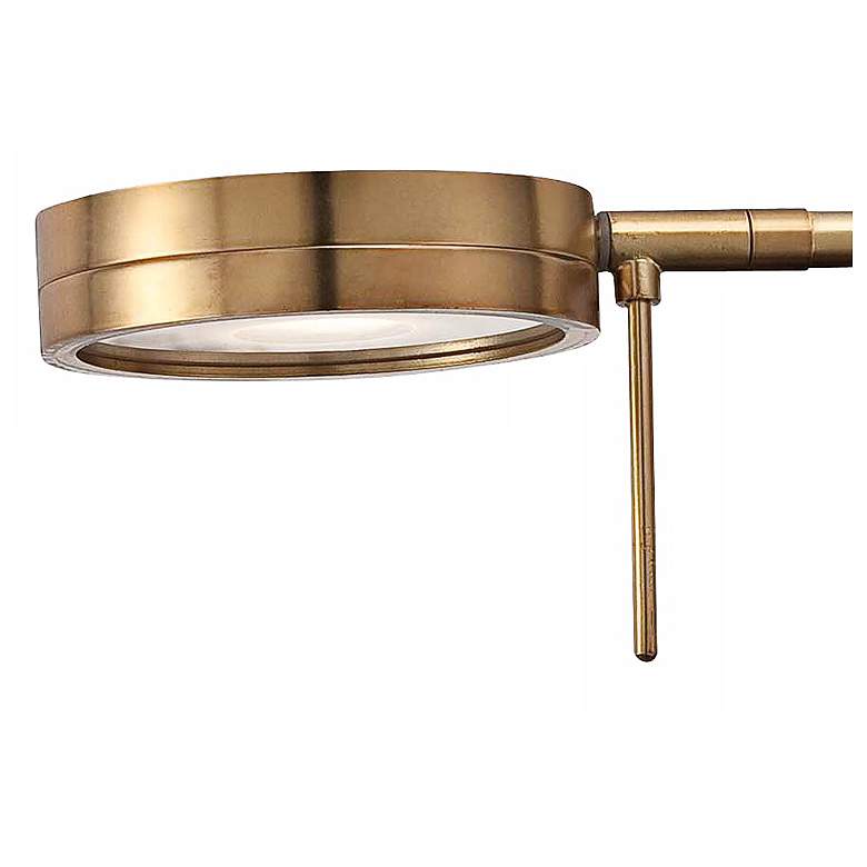 Image 3 George Kovacs Honey Gold LED Swing Arm Plug-In Modern Wall Lamp more views