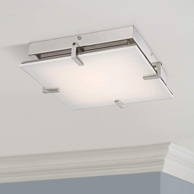 Image 1 George Kovacs Hooked 14" Wide LED Glass Ceiling Light