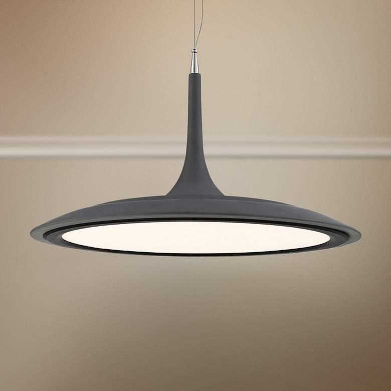 Image 1 George Kovacs Hover 19" Wide Dark Gray LED Pendant Light