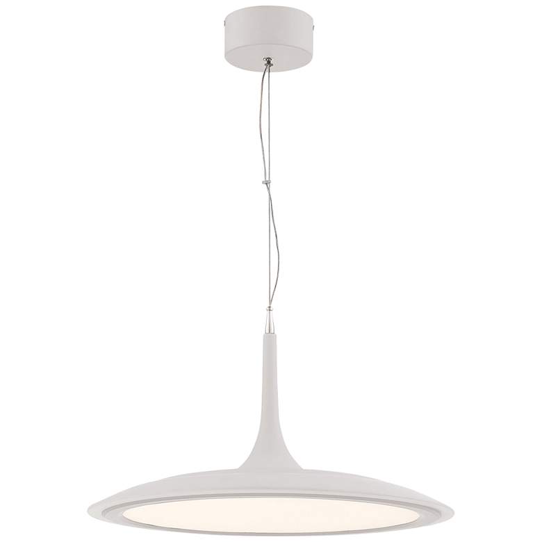 Image 2 George Kovacs Hover 19" Wide Matte White LED Pendant Light