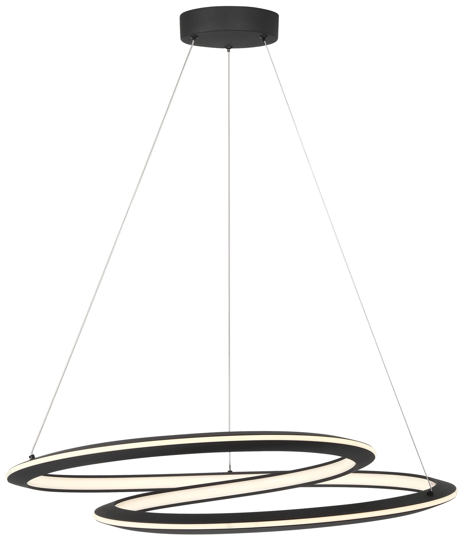 Image 2 George Kovacs Infinite LED 27.63-in Sand Black Pendant with Acrylic Shade