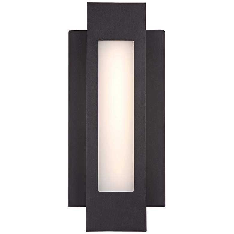 Image 1 George Kovacs Insert 12"H LED Bronze Outdoor Wall Light