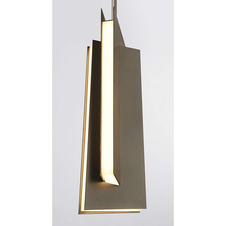 Image 4 George Kovacs Intersezioni LED 1-Light Iron and Walnut Mini-Pendant more views