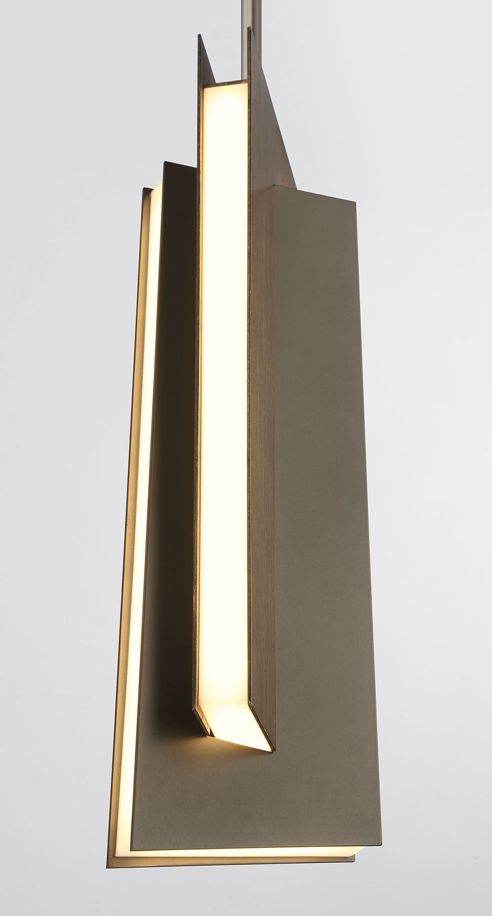 Image 4 George Kovacs Intersezioni LED 18.25-in Iron and Walnut Mini-Pendant more views