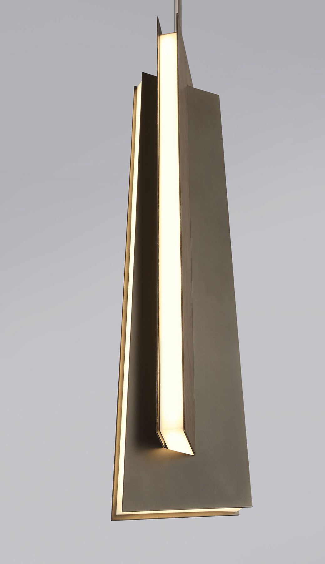 Image 4 George Kovacs Intersezioni LED 28.25-in Iron and Walnut Mini-Pendant more views