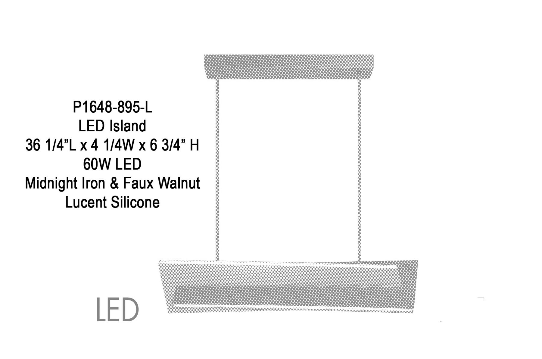 Image 5 George Kovacs Intersezioni LED 36.25-in Iron and Walnut Island Chandelier more views