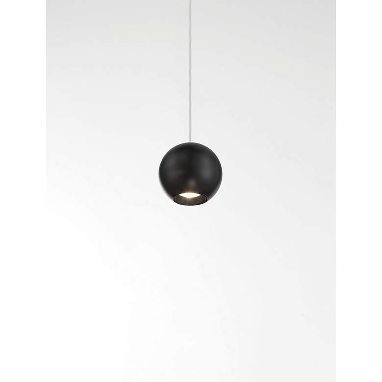 Image 3 George Kovacs Itty 1-Light LED Black Mini-Pendant more views