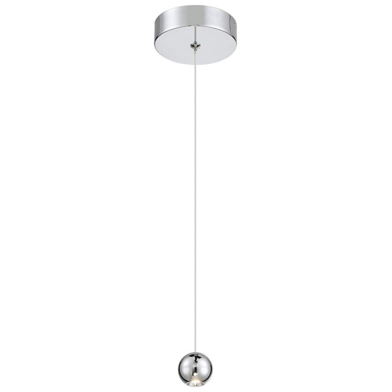 Image 1 George Kovacs Itty 1-Light LED Chrome Mini-Pendant