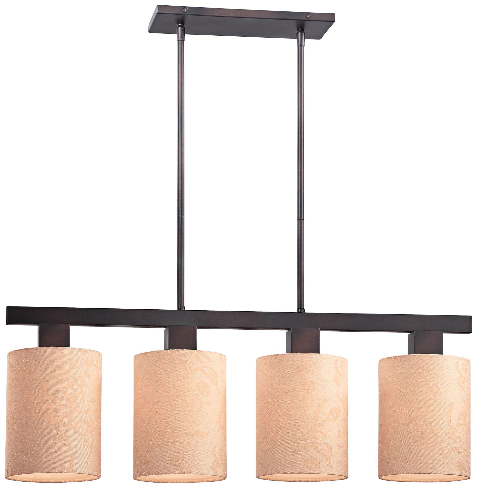 George Kovacs Kimono 30 3/4" Wide Bronze Island Pendant