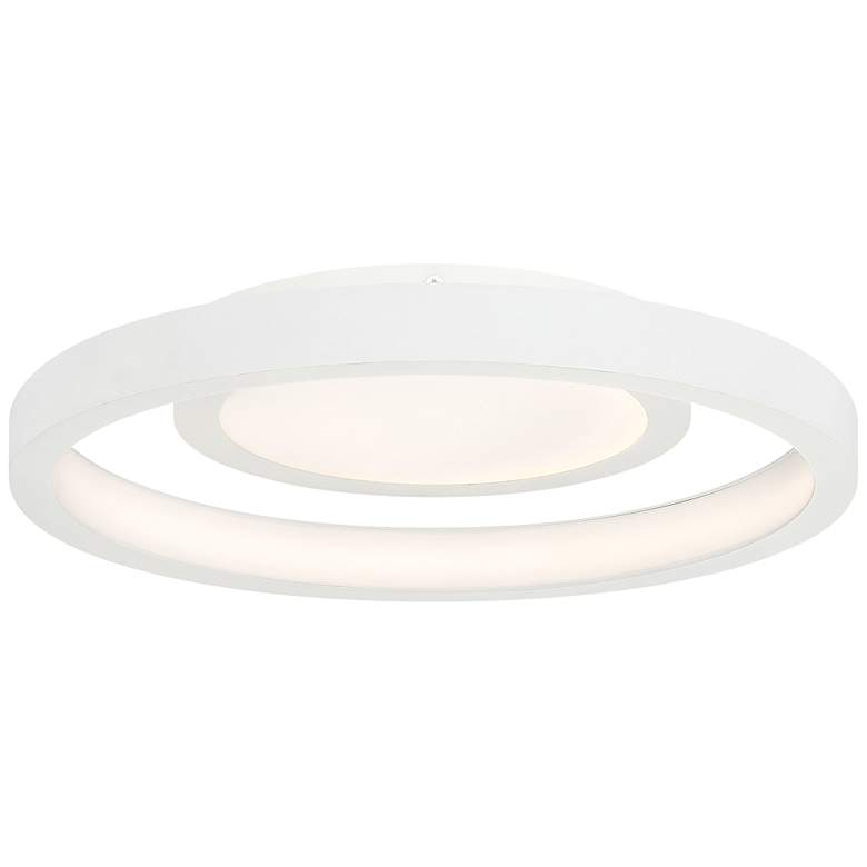 Image 2 George Kovacs Knock Out 14" Wide White LED Modern Ceiling Light