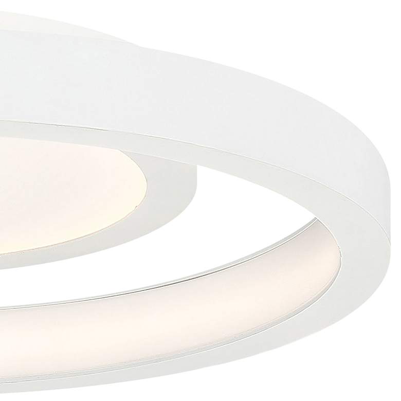 Image 3 George Kovacs Knock Out 14" Wide White LED Modern Ceiling Light more views