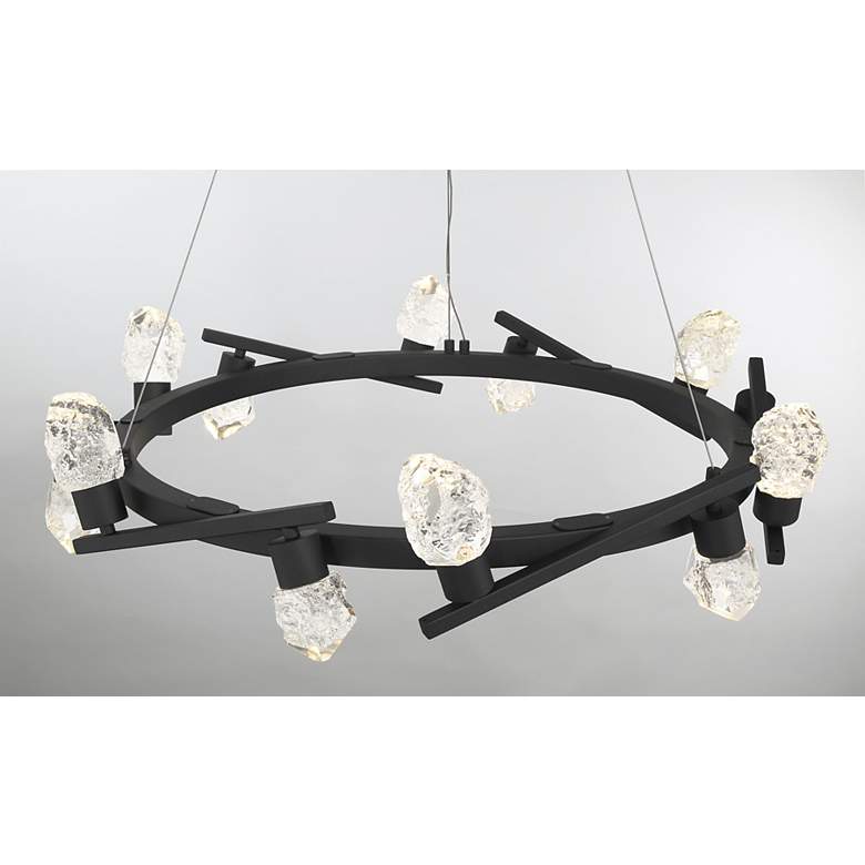 Image 4 George Kovacs Kosmyc 12-Light Sand Black LED Chandelier more views