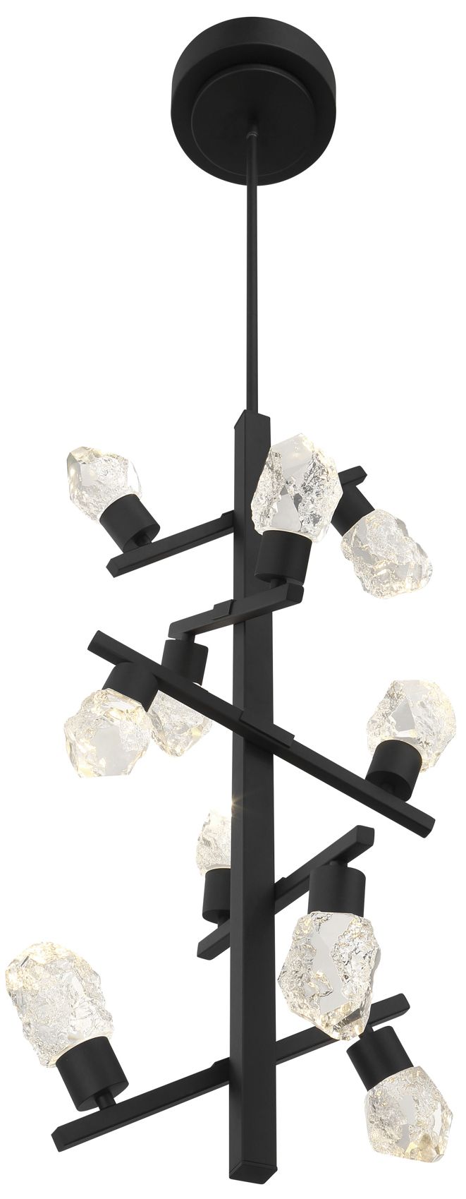 Image 3 George Kovacs Kosmyc LED 14.5-in Sand Black Pendant with Clear Rock Crystal more views