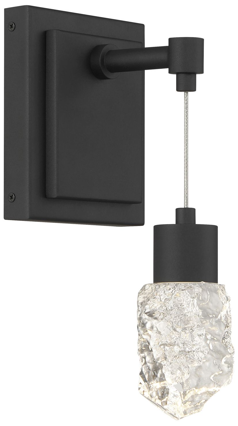 Thumbnail1 of George Kovacs Kosmyc LED Sand Black Wall Sconce with Clear Rock Crystal