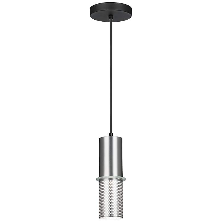 Image 3 George Kovacs Larry 3 1/2" Wide Satin Aluminum Mini Pendant
