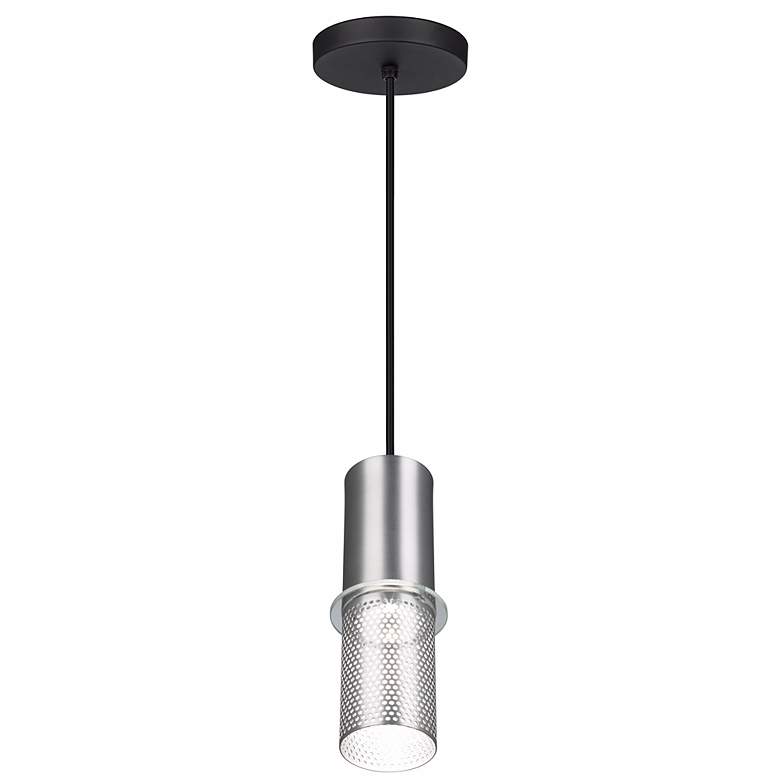 Image 5 George Kovacs Larry 3 1/2" Wide Satin Aluminum Mini Pendant more views