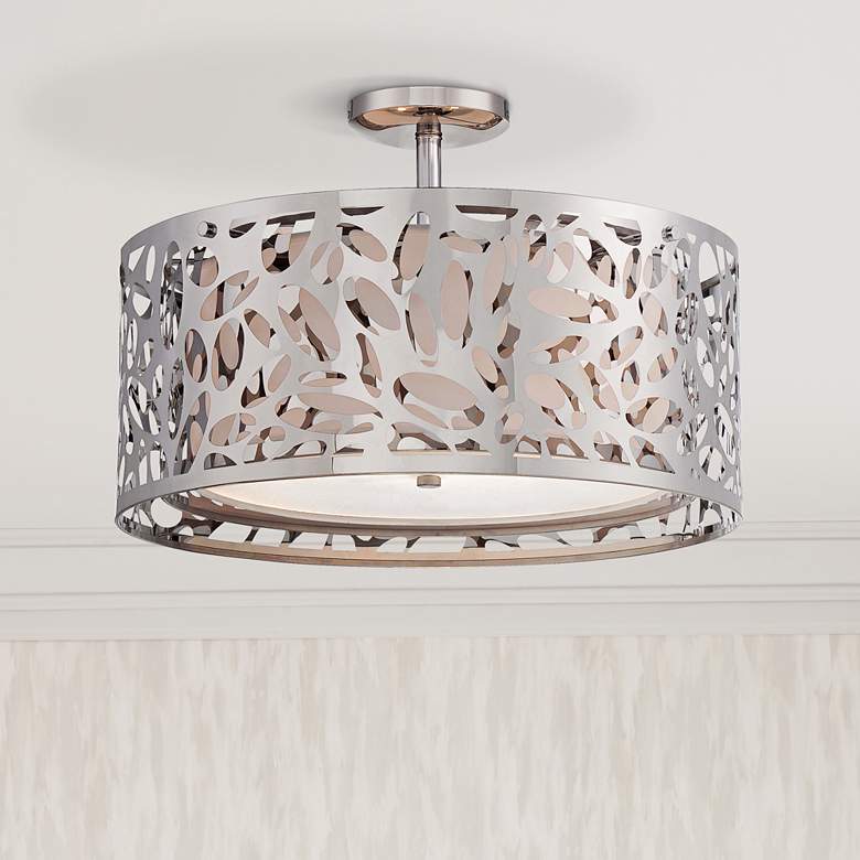 Image 1 George Kovacs Layover 18 1/4" Wide Chrome Ceiling Light