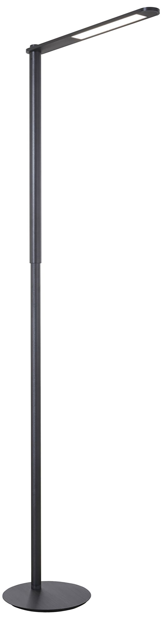 George Kovacs LED Coal Black and Brushed Black Floor Lamp with Metal Shade
