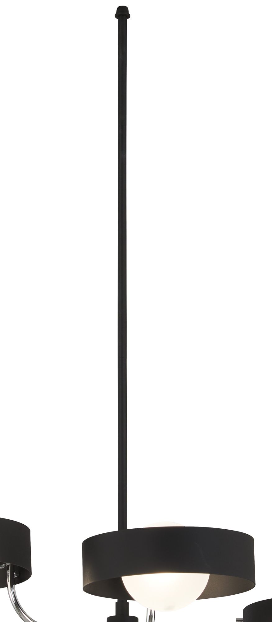 Thumbnail3 of George Kovacs Lift Off 5-Light Coal Black and Polished Nickel Chandelier more views