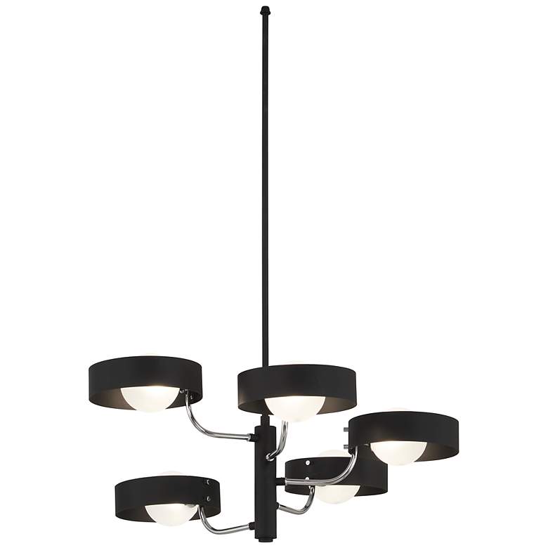 Image 1 George Kovacs Lift Off 5-Light Sand Coal Chandelier