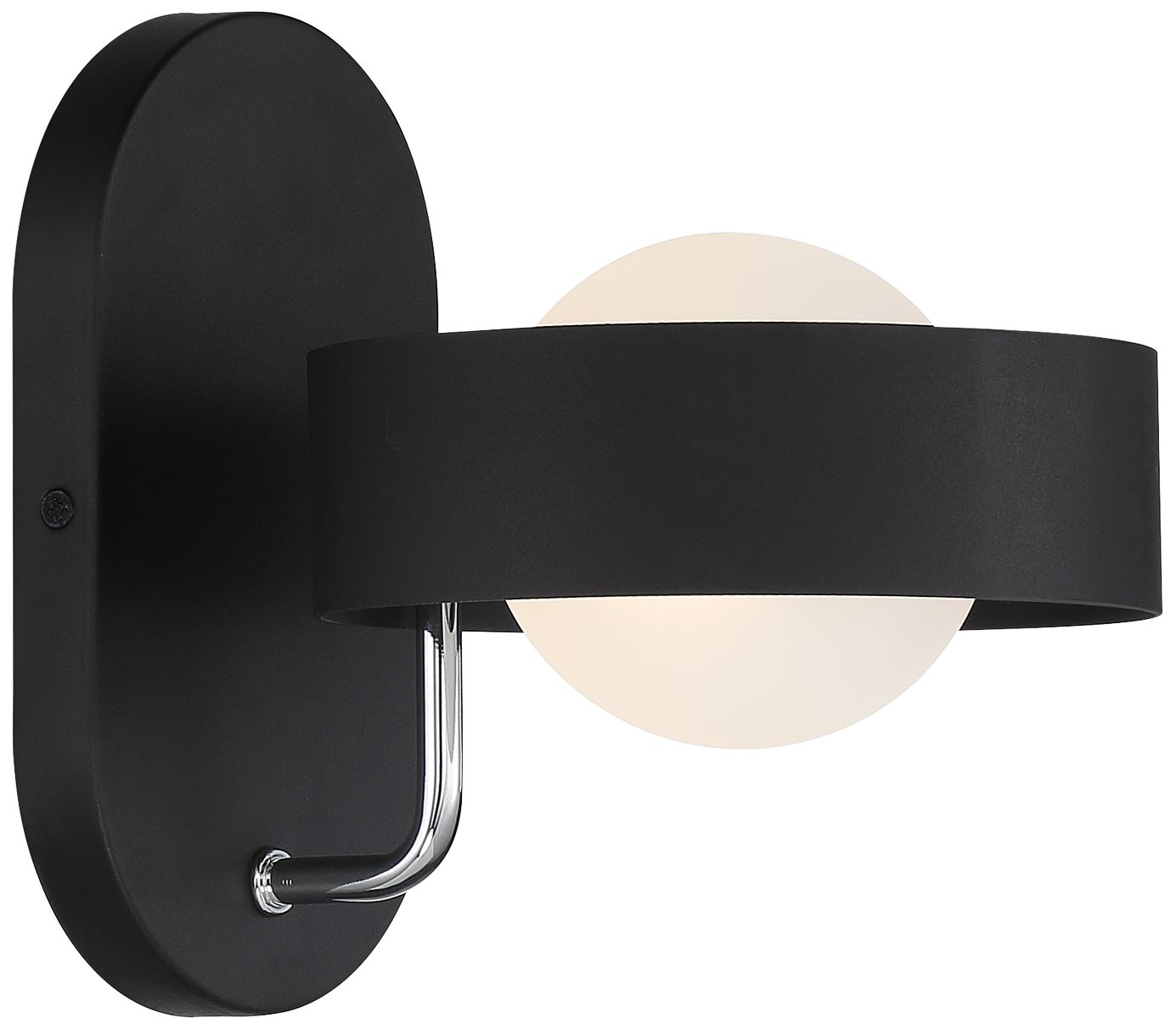 Image George Kovacs Lift Off 8" Coal and Chrome LED Wall Sconce