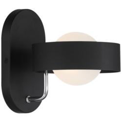 George Kovacs Lift Off 8&quot; Coal and Chrome LED Wall Sconce