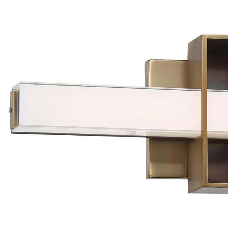 Image 3 George Kovacs Major 16" Wide Aged Brass LED Bath Light more views