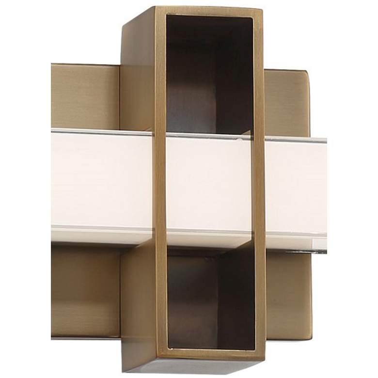 Image 4 George Kovacs Major 16" Wide Aged Brass LED Bath Light more views