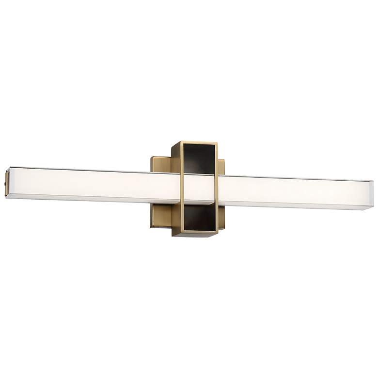 Image 2 George Kovacs Major 24" Wide Aged Brass LED Bath Light