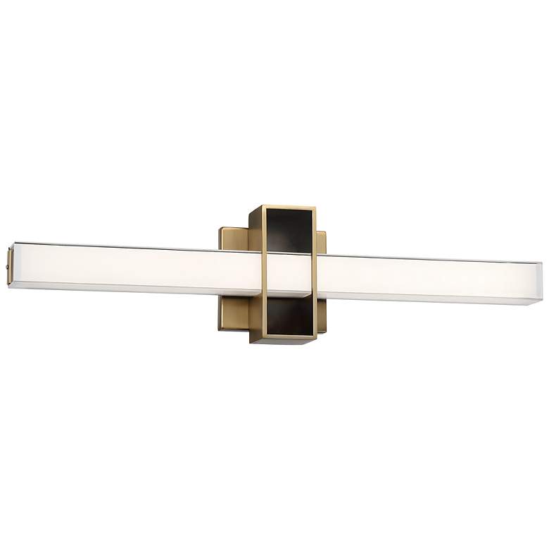 Image 2 George Kovacs Major 24 inch Wide Aged Brass LED Bath Light