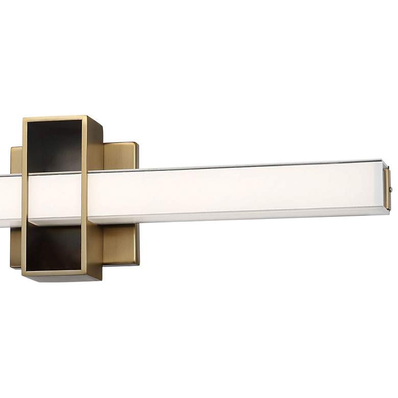 Image 3 George Kovacs Major 24" Wide Aged Brass LED Bath Light more views