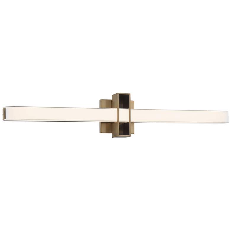 Image 1 George Kovacs Major 32 inch Wide Aged Brass LED Bath Light