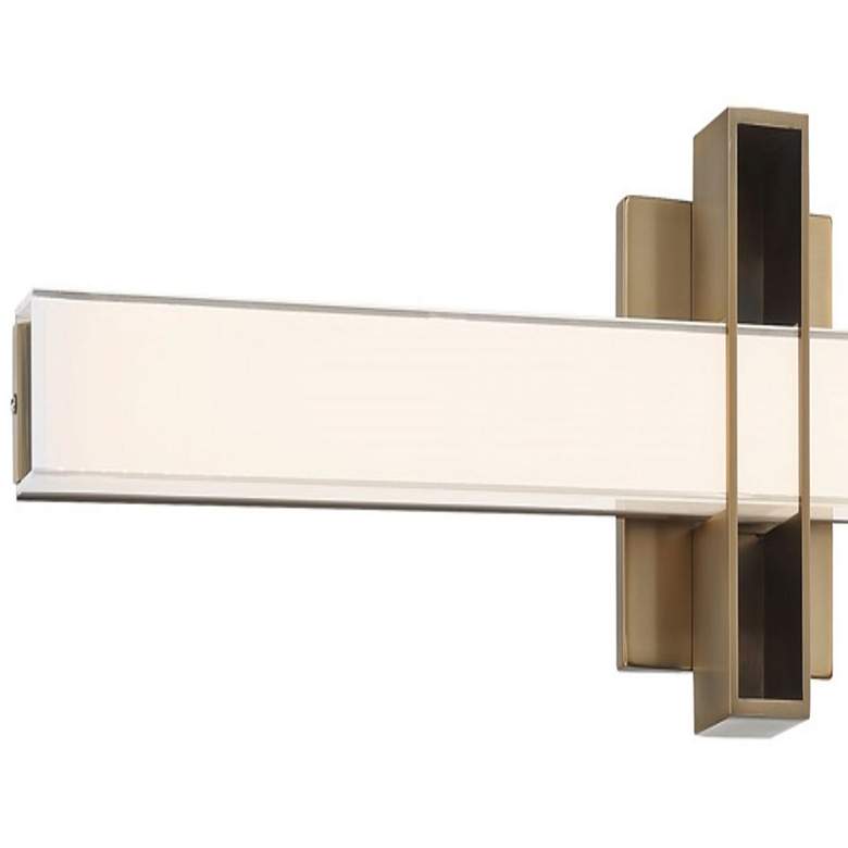 Image 2 George Kovacs Major 32" Wide Aged Brass LED Bath Light more views