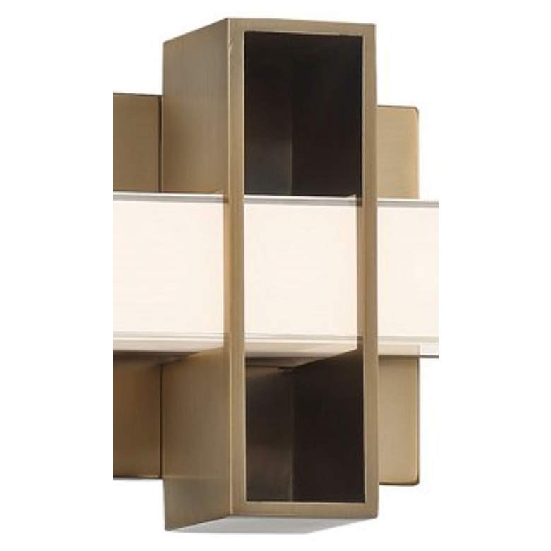 Image 3 George Kovacs Major 32" Wide Aged Brass LED Bath Light more views