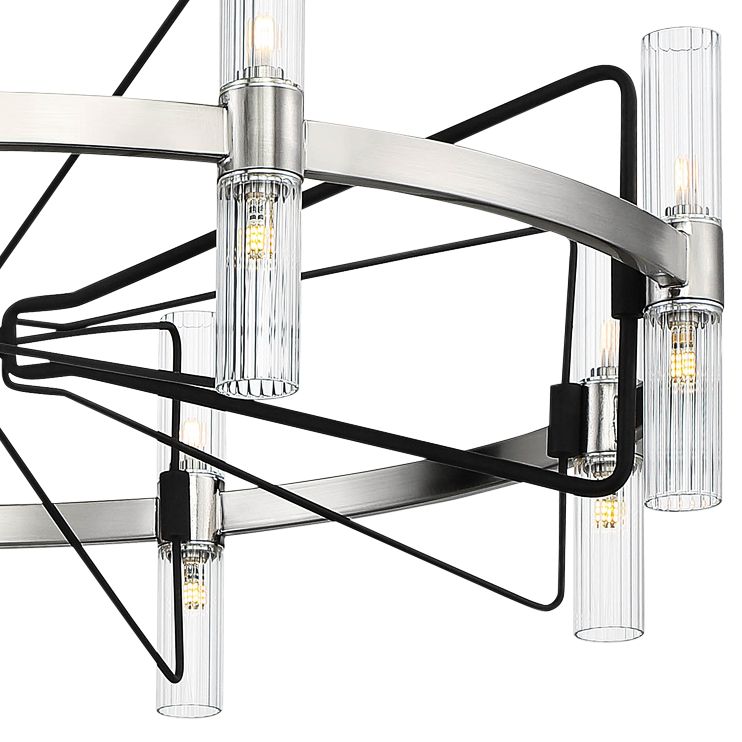 Image 3 George Kovacs Mass Transit LED 35-in Brushed Nickel and Coal Pendant more views