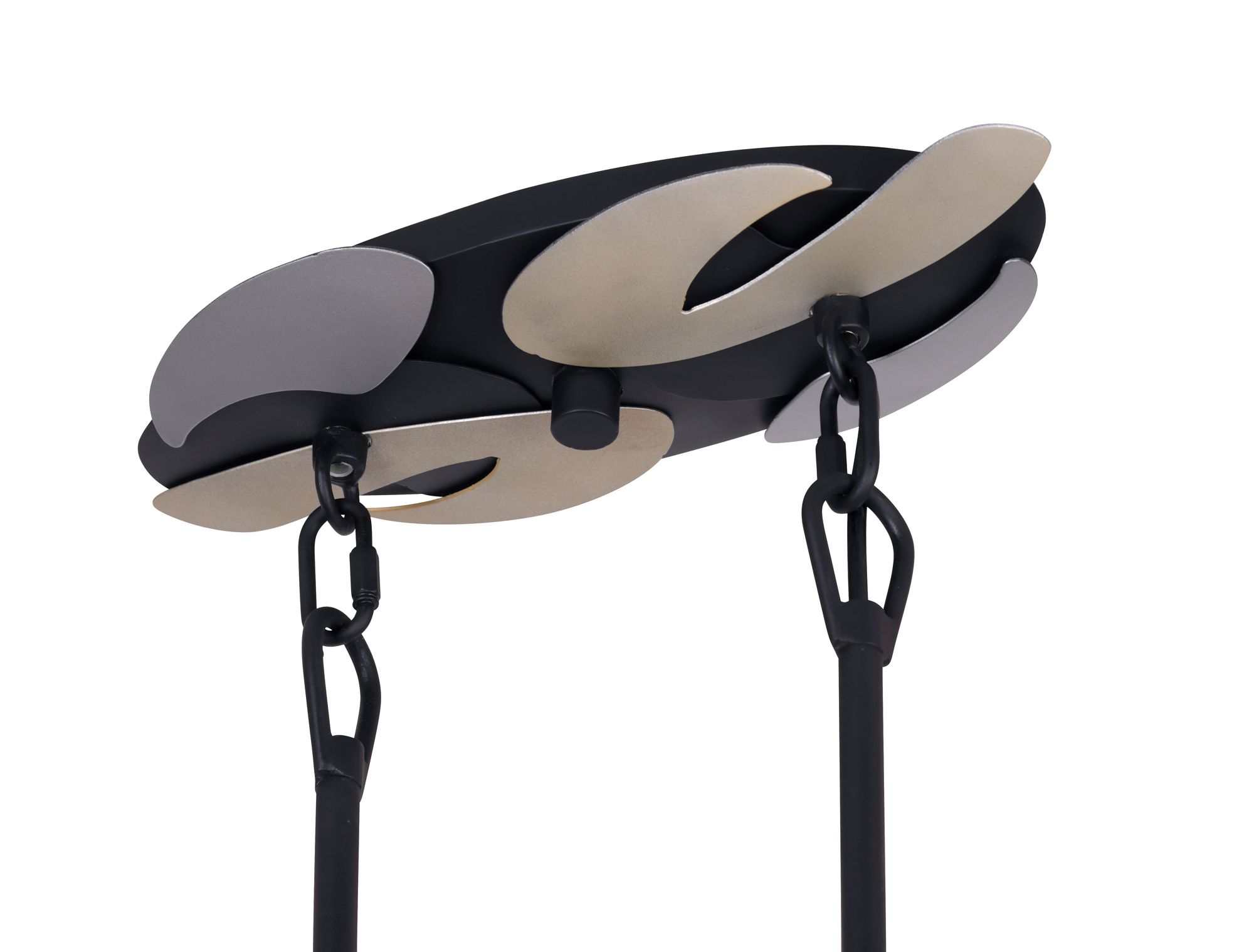 Image 6 George Kovacs Metalo Misto 6-Light Black and Silver Linear Chandelier more views