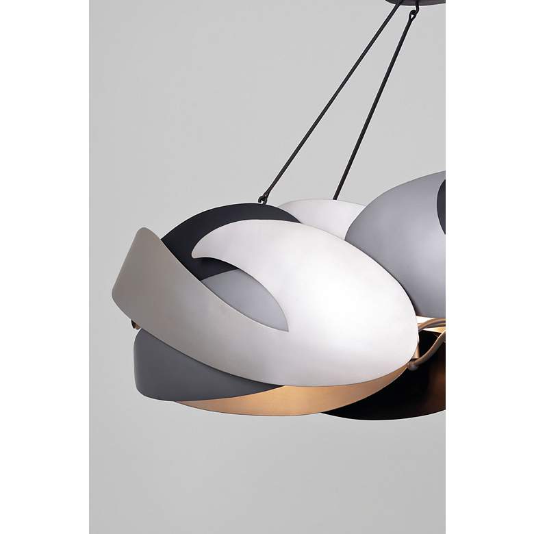 Image 4 George Kovacs Metalo Misto 6-Light Black with Atlas and Island Chandelier more views