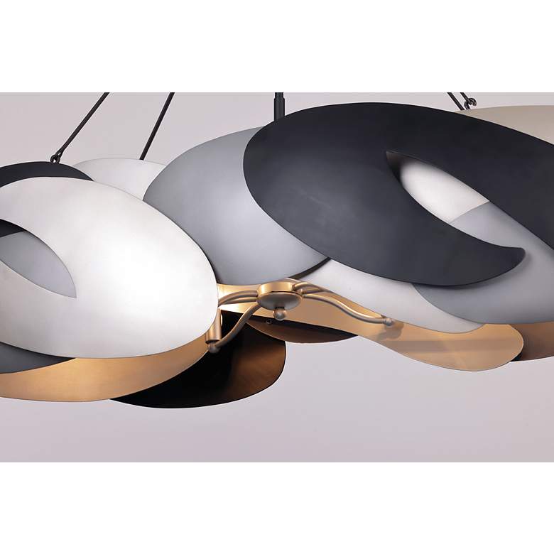 Image 5 George Kovacs Metalo Misto 6-Light Black with Atlas and Island Chandelier more views