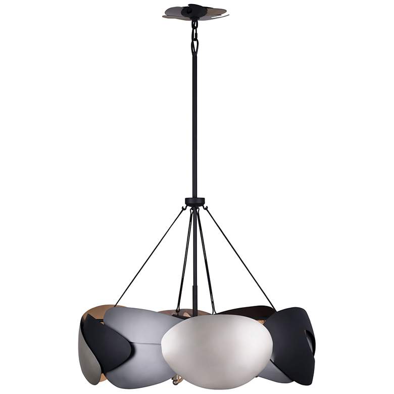Image 3 George Kovacs Metalo Misto 6-Light Black with Atlas and Midnight Pendant more views
