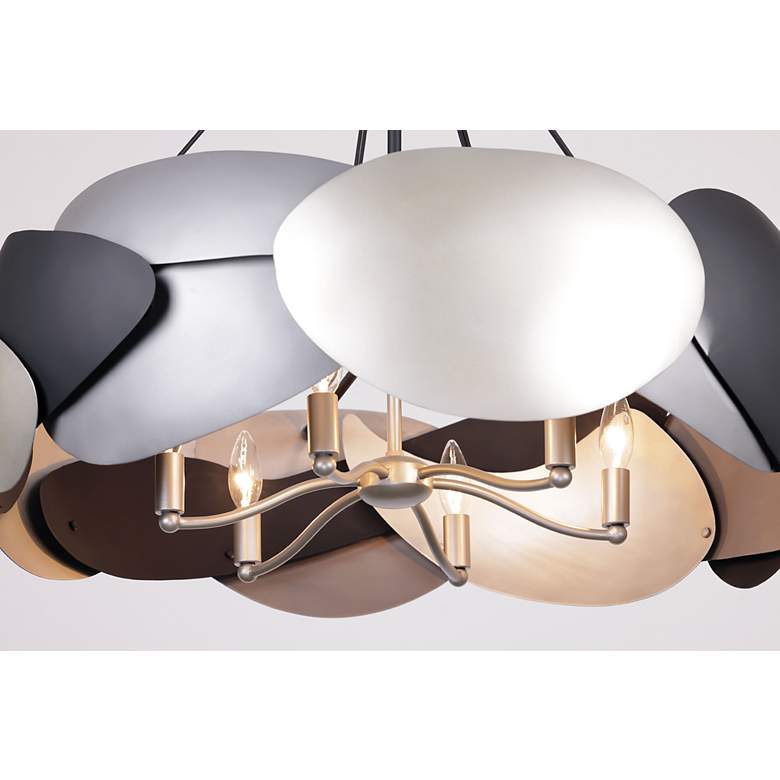 Image 5 George Kovacs Metalo Misto 6-Light Black with Atlas and Midnight Pendant more views
