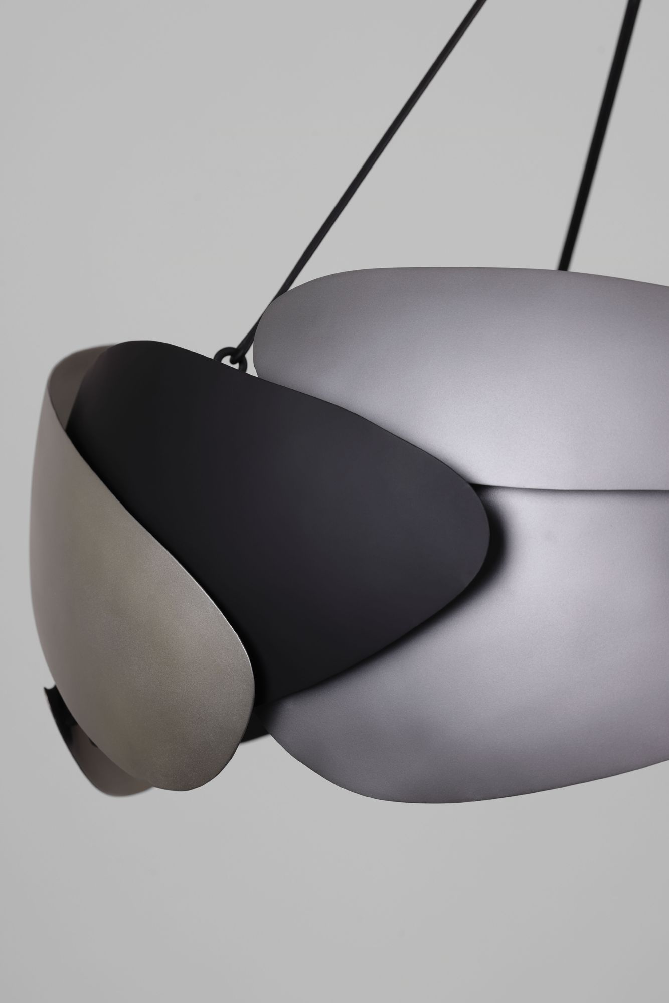 Image 4 George Kovacs Metalo Misto 6-Light Coal Black with Atlas and Sliver Pendant more views